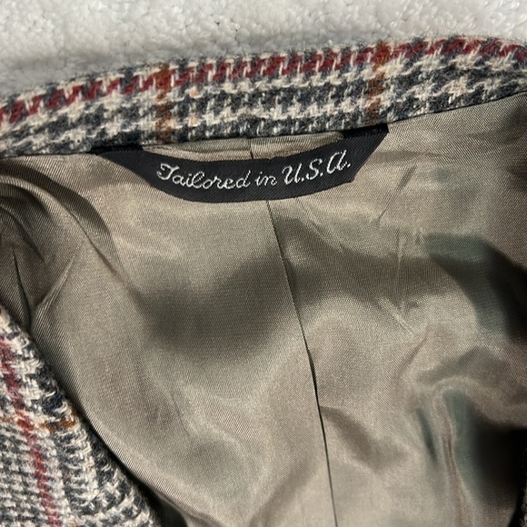 Oakton multi color herringbone sports coat blazer jacket 42 - Picture 5 of 10